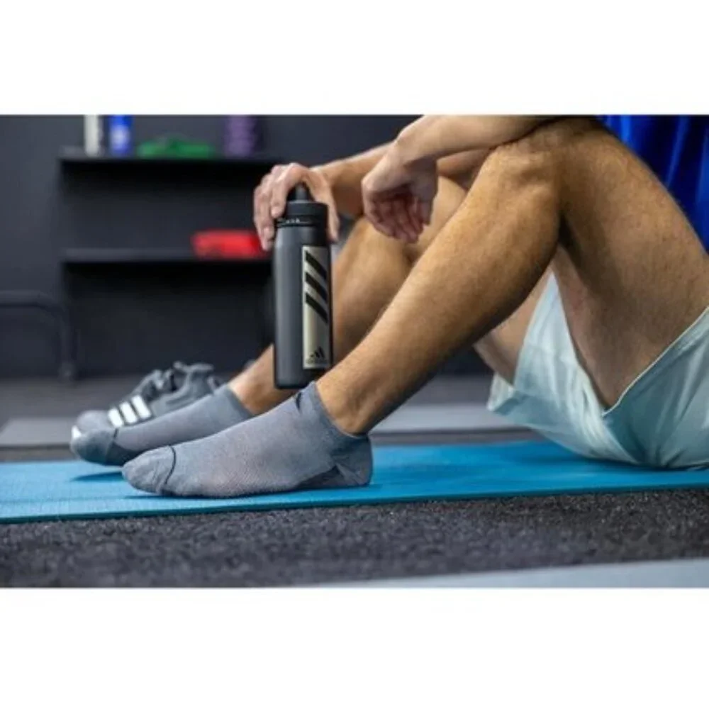 Adidas AllDay No Show Socks 3-Pair Gray/White Sz 12–16 NWT Stocking Stuffer